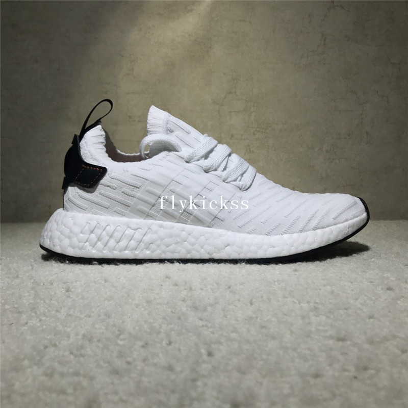 Real Boost Adidas NMD R2 Primeknit White